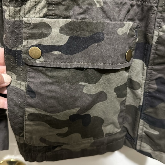 Dark green camouflage cinch-waist jacket, size L - Picture 4 of 9